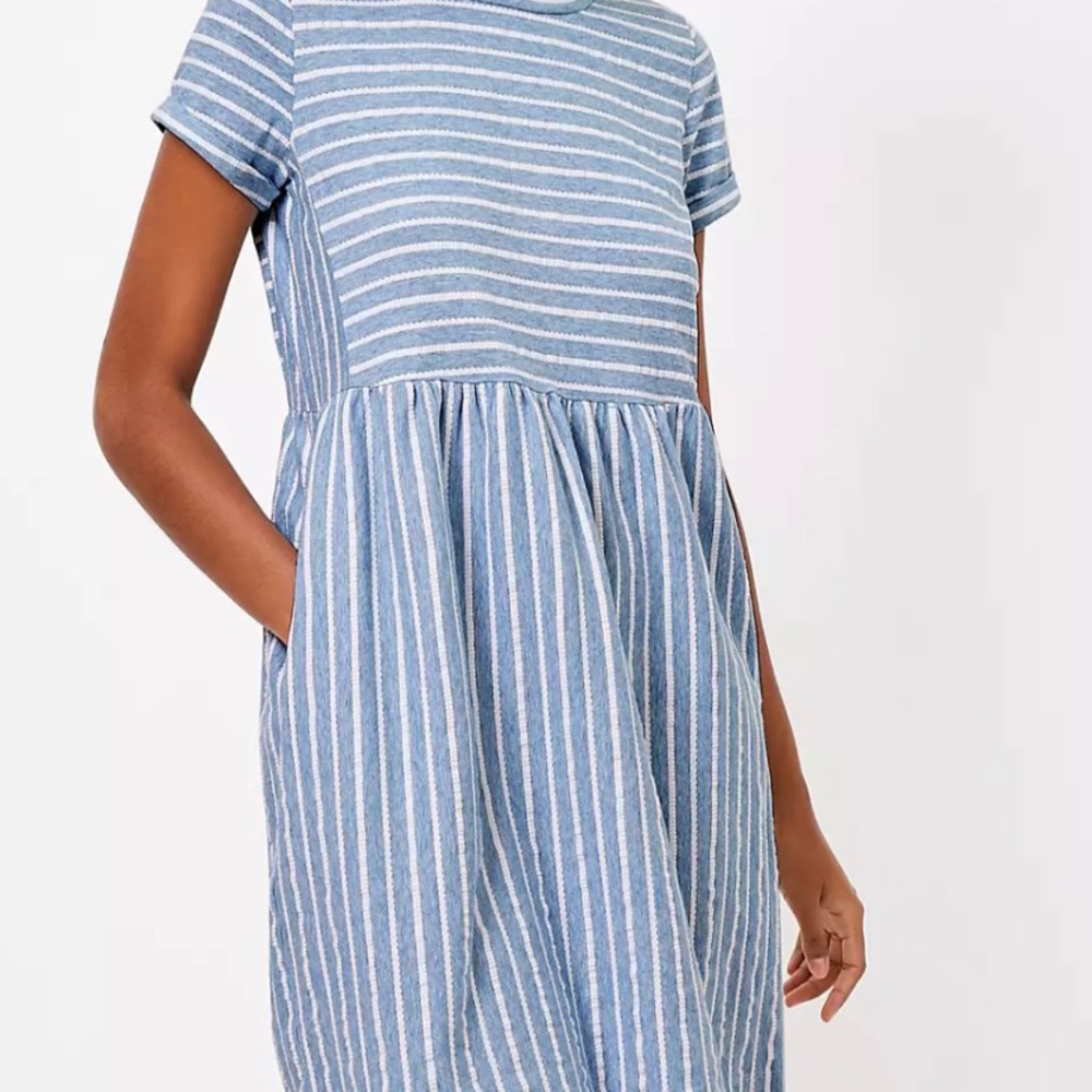 Loft textured swing dress M NWT